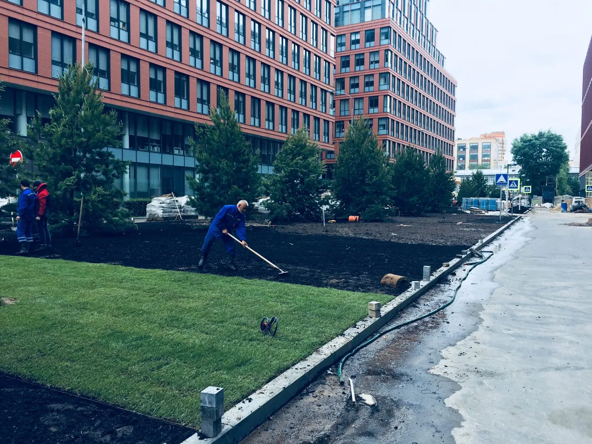 Благоустройство у бизнес-центра